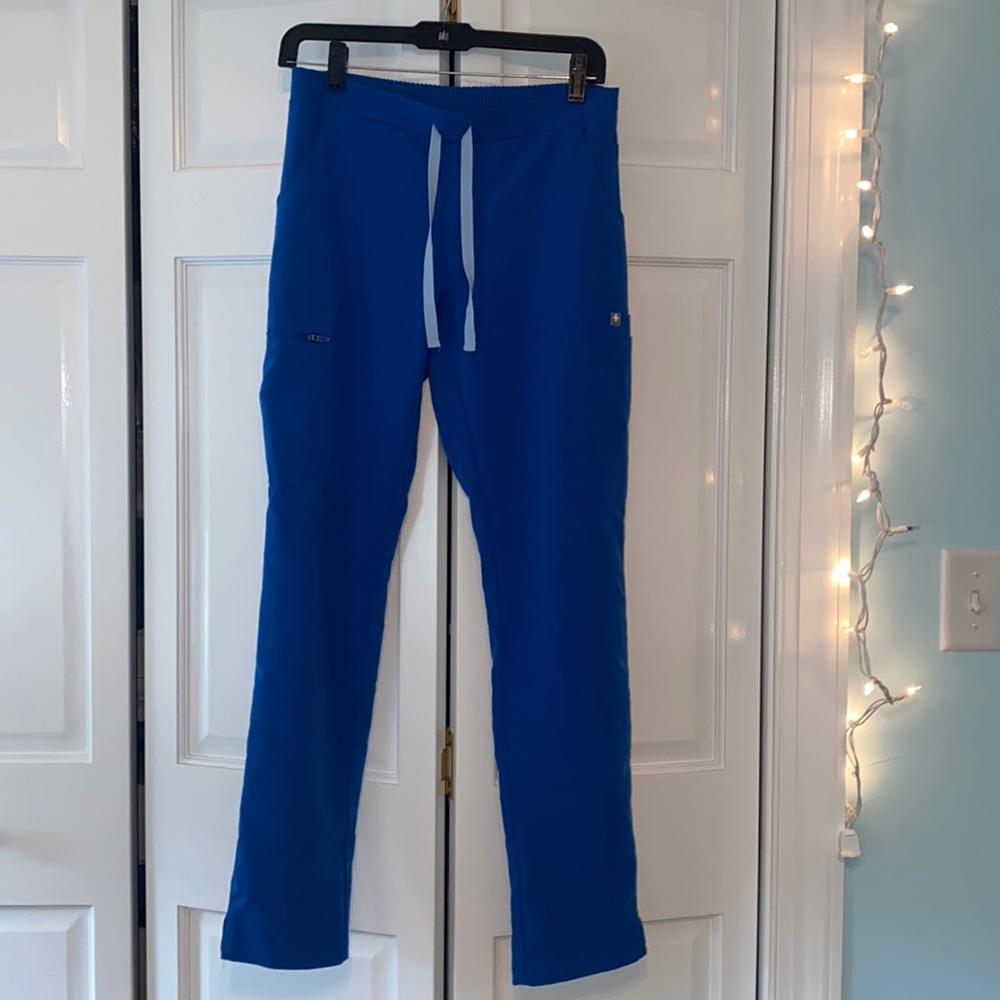 Figs Royal Blue Yola Skinny Scrub Pants